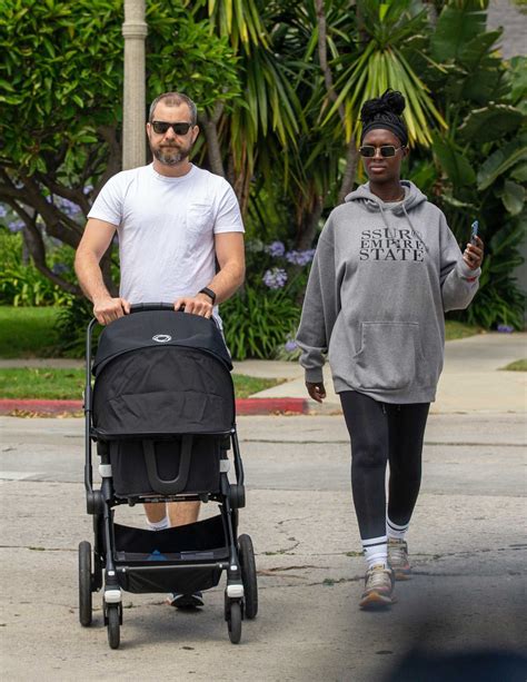 Joshua Jackson In A White Tee Walks On Fathers Day Out With His Wife