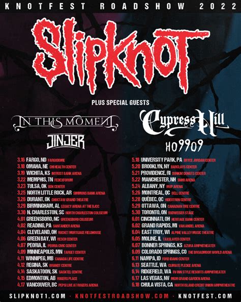 Slipknot SLIPKNOT ANNOUNCE THE KNOTFEST ROADSHOW 2022