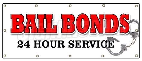 48x120 Bail Bonds Banner Sign Bondsman 24 Hour Service Signs Fast