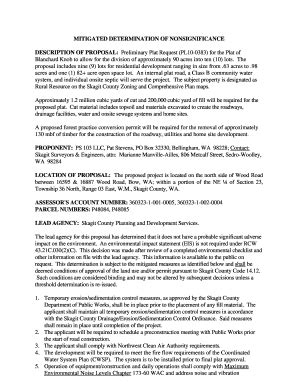 Fillable Online Mitigated Determination Of Nonsignificance Fax Email