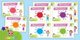 Free Cocomelon What Shape Flash Cards Teacher Made