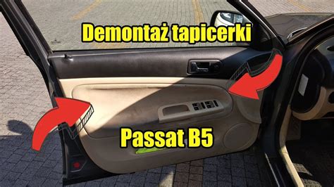 Demontaż tapicerki drzwi przednich Passat B5 YouTube