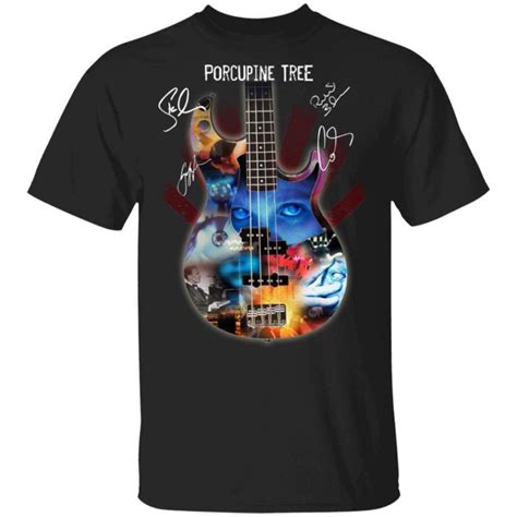 Porcupine Tree T Shirt Signatures On The Guitar Rock Tee MT02