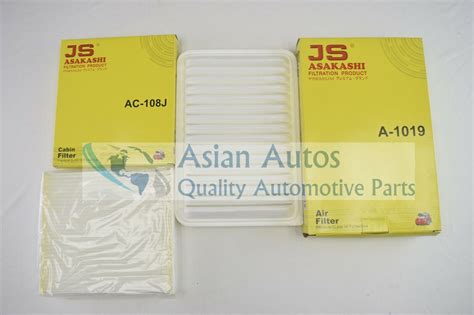 Js Asakashi Air And Cabin Filter Kit For Toyota Venza Cyl