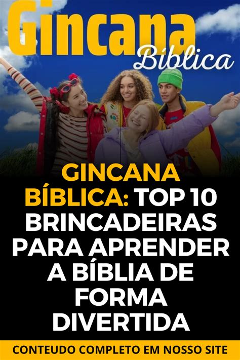 Gincana Bíblica Top 10 Brincadeiras Para Aprender A Bíblia De Forma Divertida Gincana Bíblia