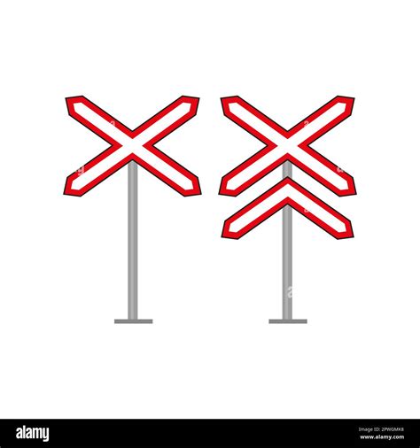 Railroad crossing sign vector illustration Stock Vector Image & Art - Alamy