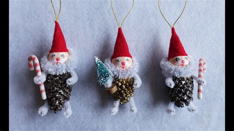 Diy Pinecone Gnome Ornament Tutorial Part 1 Youtube