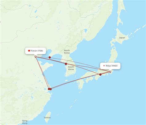 All Flight Routes From Tianjin To Tokyo Tsn To Hnd Flight Routes