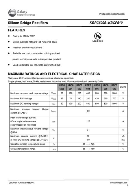 Kbpc Datasheet Pdf Jinan Gude Electronic Device