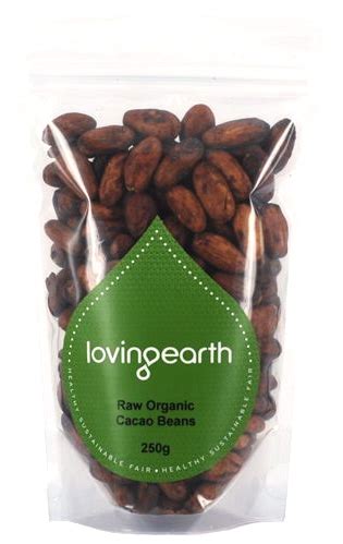 Cacao Beans Loving Earth Organic Raw Peru Unpeeled Lightly