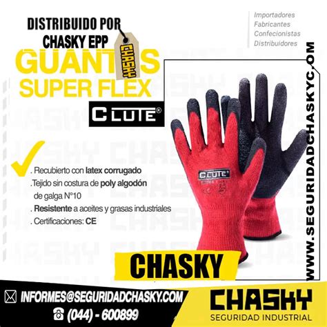 Guante Super Flex Rojo Clute Epp Trujillo Trujillo M Chasky Epp