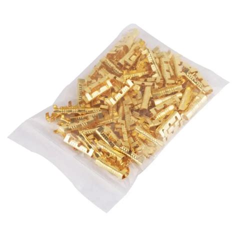 100pcs Brass Crimp Terminals Quick Connect Wiring Terminals Brass Crimp Terminals 0 5 1 5mm