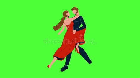 Man And Woman Dance A Tango Stock Vector Illustration Of Adult