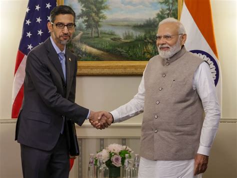 Pm Modi Meets Sundar Pichai Andy Jassy Discusses Investments In India