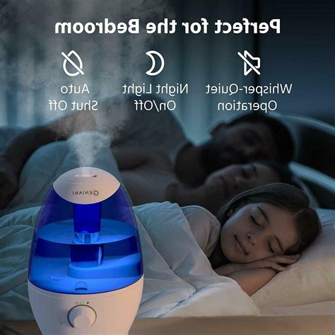 Ultrasonic Cool Mist Humidifier L Tank Night Light