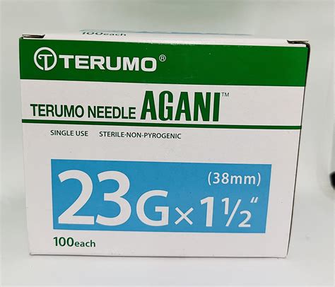 Terumo 23G X 1 1 2 0 60x38mm 100 Each Pack Amazon Ca Industrial