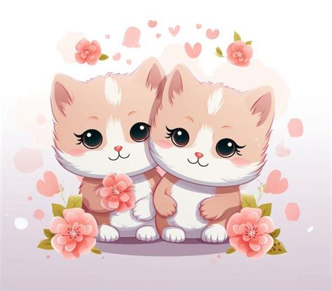 Premium AI Image There Are Two Kittens Sitting Next To Each Other