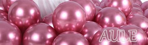 Amazon AULE Hot Pink Metallic Chrome Latex Balloons Inch Pcs Birthday Baby Showers