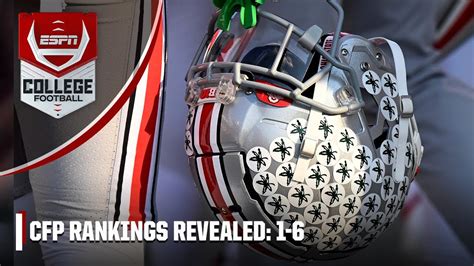 Cfp Rankings No 1 6 Revealed Espn College Football Youtube