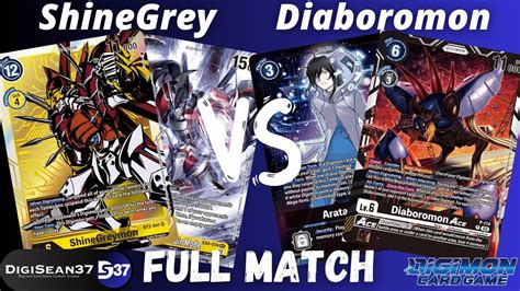 Shinegreymon Ruin Mode Turbo Vs Diaboromon Digimon Card Game Bt