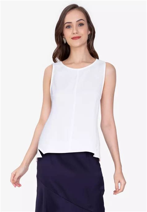 Buy Zalora Work Split Panel Top 2024 Online Zalora Philippines