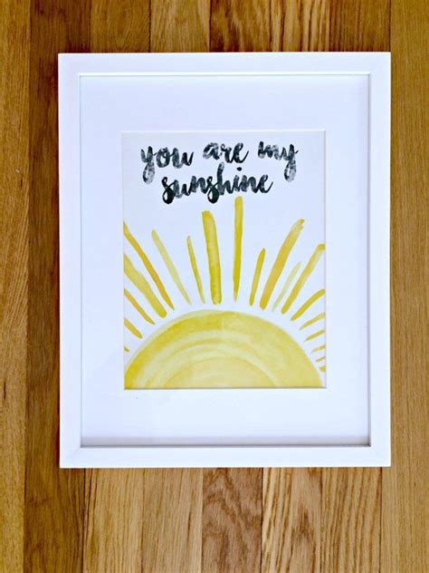 Instant Download You Are My Sunshine 8x10 Watercolor Print Etsy You