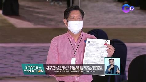 Petisyon Ng Grupo Nina Fr Christian Buenafe Para Kanselahin Ang COC Ni