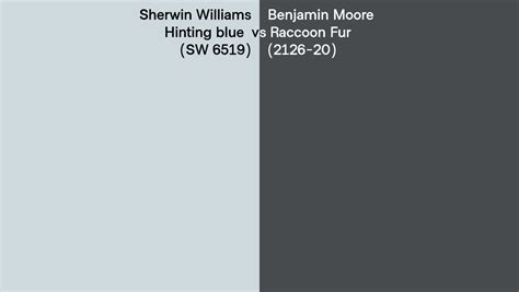 Sherwin Williams Hinting Blue SW 6519 Vs Benjamin Moore Raccoon Fur