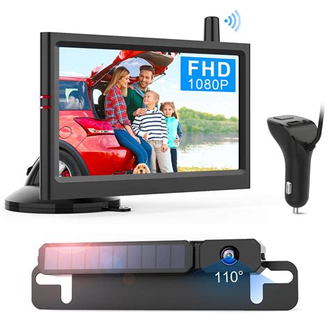 Auto Vox Solar Wireless Backup Camera Easy Install Hd Monitor