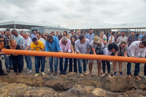 Sanemar Celebra In Cio Das Obras De Esgotamento Sanit Rio Do Jardim