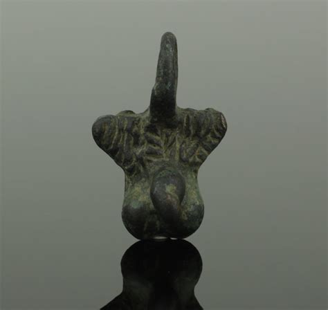 Ancient Roman Bronze Phallic Amulet Pendant Circa 2nd Century Ad 103