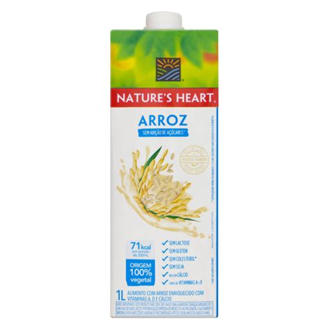 Bebida Vegetal Arroz Natures Heart 1 Litro Bebida Vegetal Br