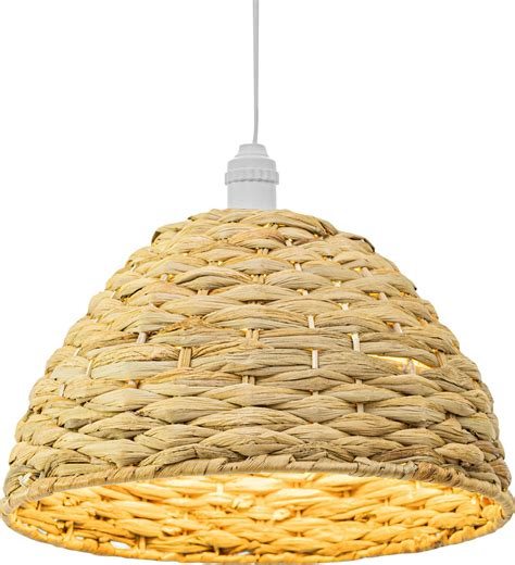 Lustre De Plafond En Herbe De Mer Suspension De Style Boho Bali Ngu