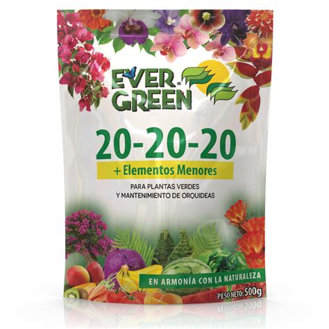 Fertilizante para Plantas Verdes y Orquídeas 20 20 20 Evergreen CR