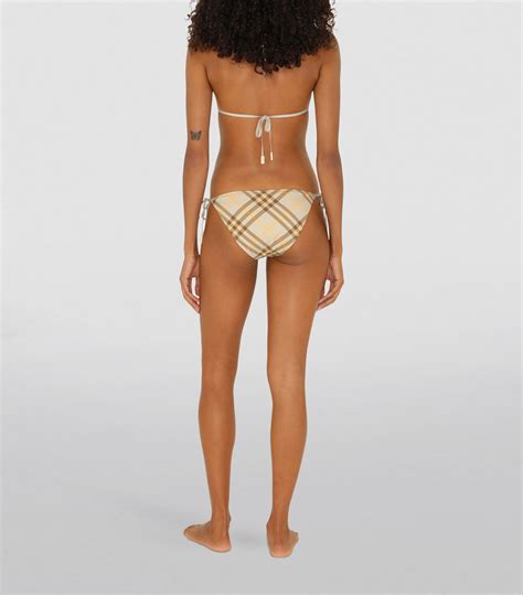 Womens Burberry Neutrals Check Bikini Bottoms Harrods Countrycode