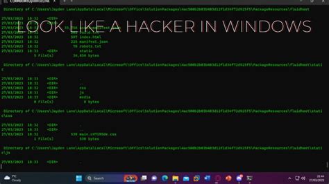 How To Look Like A Hacker In Windows Youtube