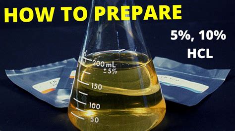 How To Prepare 5 Percent 10 Percent HCl Hydrochloric Acid YouTube