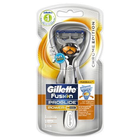 Gillette Fusion Proglide Flexball Power Chrome Edition Razor Mercatco