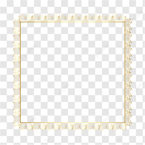 Rectangular Gold Frame With Border Vector Border Pattern Border