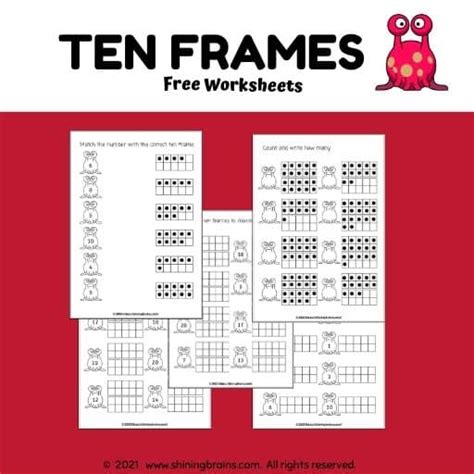 Ten Frames Worksheets and Printables | Math Frames