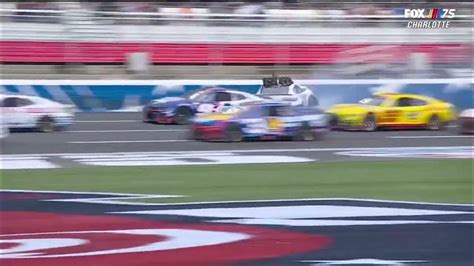 Chase Elliott Wrecks Denny Hamlin Hard Crash In The Coke 600 Youtube