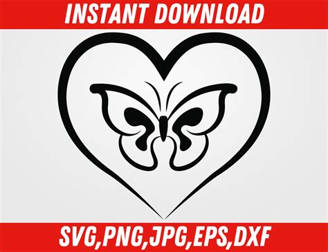 Heart Butterfly Svg Butterfly Heart Svg Butterfly Love Svg Love Butterfly Svg Butterfly Cut