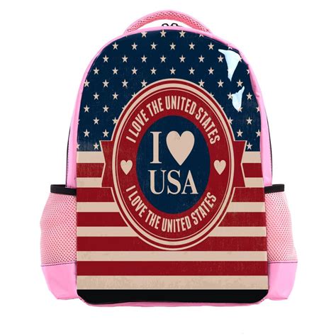 Ownta I Love Usa American Flag Stripe Star Pattern Premium Twill