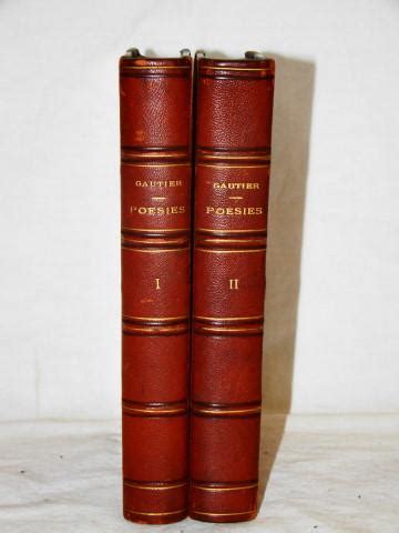 Poesies Completes 2 Vols Half Red Morocco Von Gautier Theophile