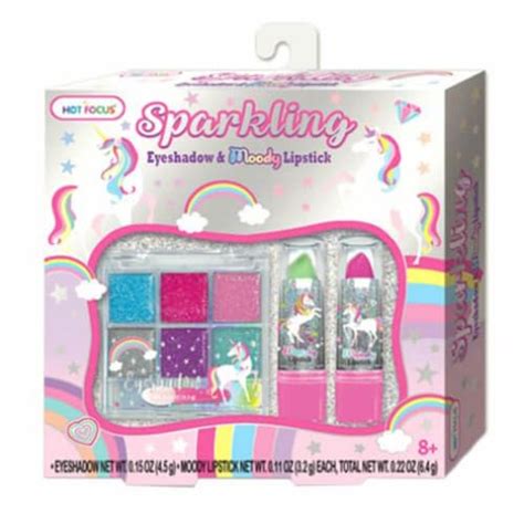 Hot Focus Unicorn Sparkling Eyeshadow And Moody Lipstick Cosmetic Set Unit Frys Food Stores