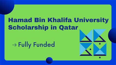 Hamad Bin Khalifa University (HBKU) Scholarship in Qatar 2023