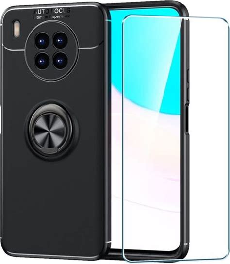 Coque Huawei Nova 8i Rotatif 360 Bague de Doigt Verre Trempé