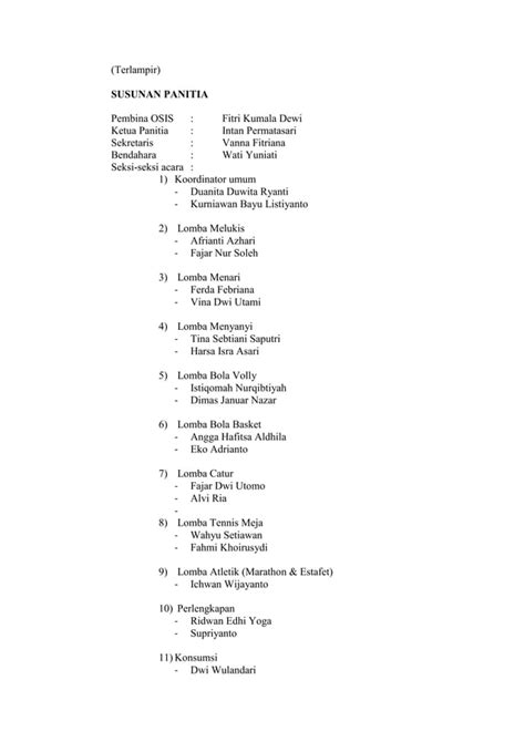 Proposal Kegiatan Olahraga Dan Seni PDF