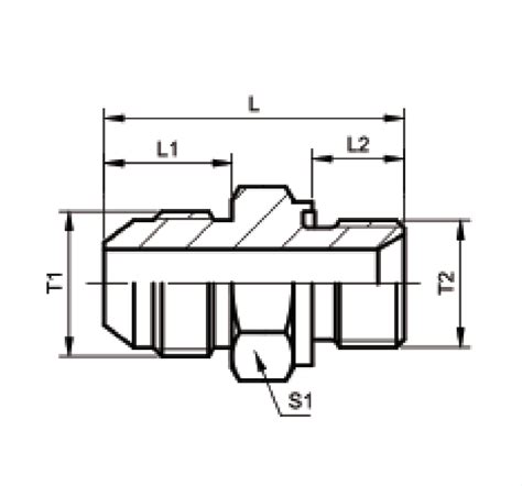 Q1JB WD Male JIC To Male BSPP Adaptor Captive Seal QC Hydraulics