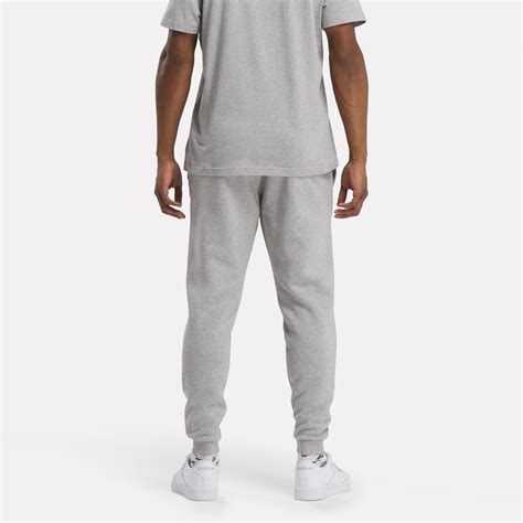 Reebok Identity Small Logo Fleece Jogger In Medium Grey Heathermedium